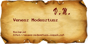 Venesz Modesztusz névjegykártya